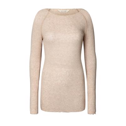 Gai Lisva Amalie LS Wool Bluse Nougat Melange Shop Online Hos Blossom
